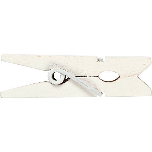 Mini pince  linge - blanc - 20 pcs