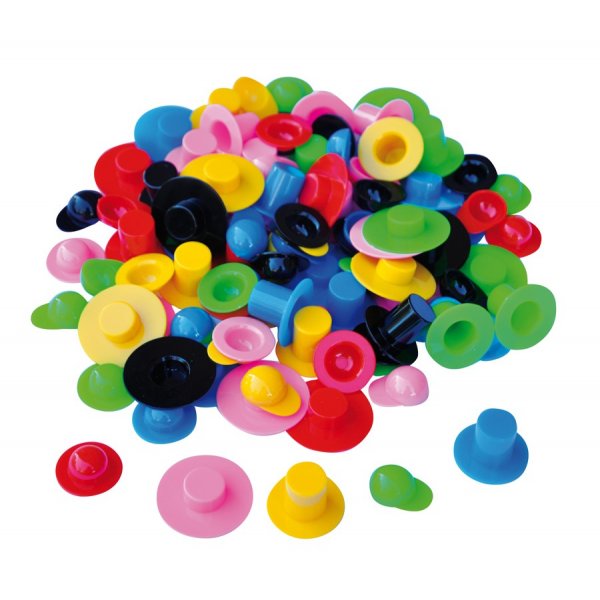 Mlange de chapeaux en plastique 48 pcs