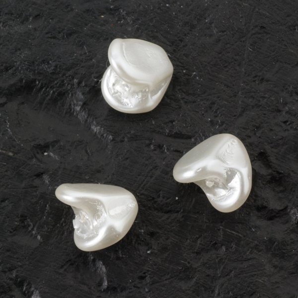 Perles de cire en verre 8 mm Blanc - 31 pcs