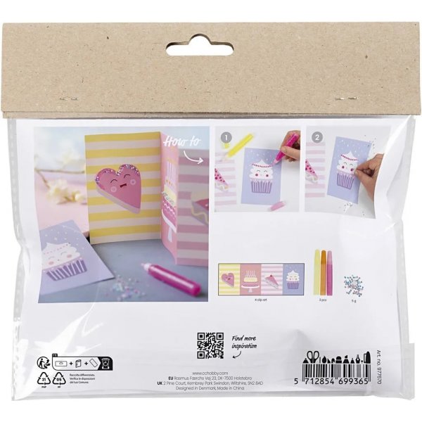 Mini DIY Kit Décoration, jaune pastel, violet pastel, rose pastel, Gâteaux Mini DIY Kit Décoration, jaune pastel, violet pastel, rose pastel, Gâteaux