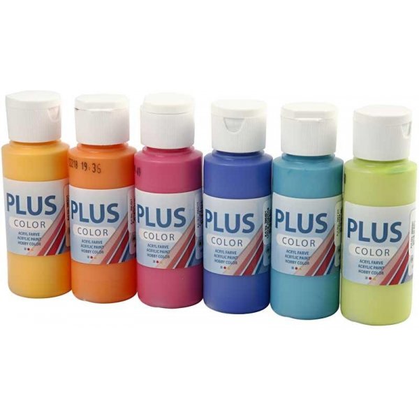 Peinture Plus Color Hobby - colorée - 6 x 60 ml Peinture Plus Color Hobby - colorée - 6 x 60 ml