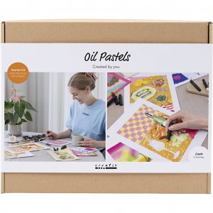 Kit de démarrage DIY pour illustration aux pastels à l'huile, couleurs mélangées Kit de démarrage DIY pour illustration aux pastels à l'huile, couleurs mélangées