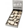 Porte-cls avec plaque en bois - 128 pcs