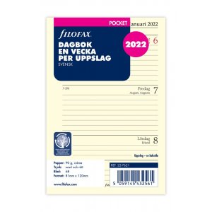 Recharge Till Systemkalender Pocket 2022 - Semainier suédois Recharge Till Systemkalender Pocket 2022 - Semainier suédois
