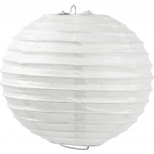 Lampe en papier - Blanc - Ronde - Ø20 cm Lampe en papier - Blanc - Ronde - Ø20 cm