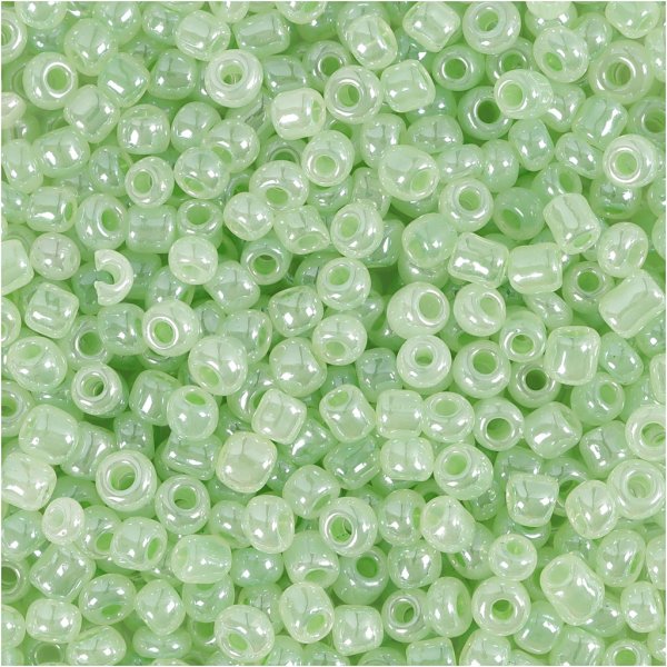 Perles de rocaille - vert tendre - 25 g