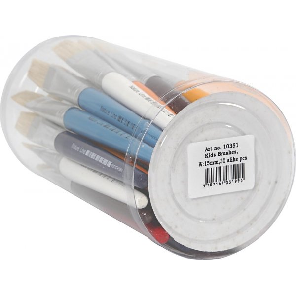 Pinceaux pour enfants - plats - 30 pcs