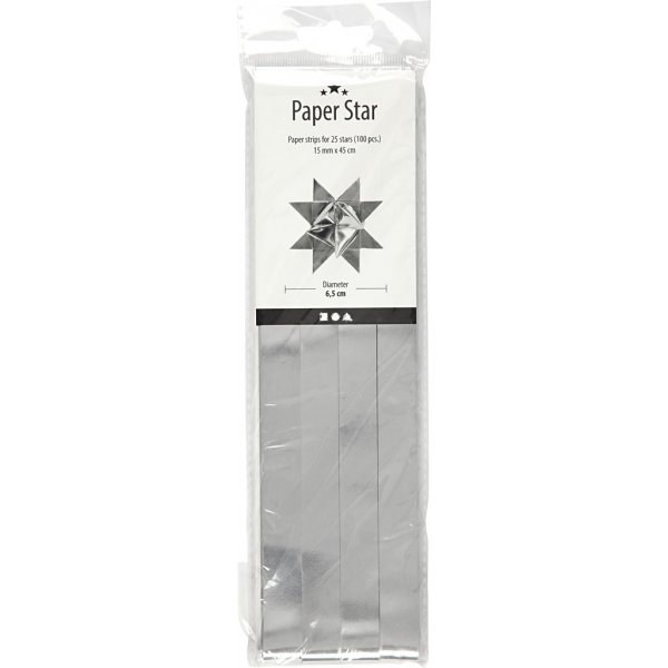 Bandes toiles - argent - 6,5 cm - 100 bandes