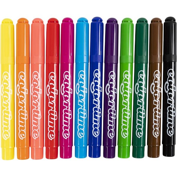 Crayons Colortime - couleurs standards - 2 mm - 12 pcs Crayons Colortime - couleurs standards - 2 mm - 12 pcs