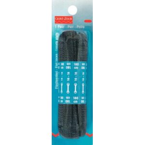 Lacets plats 8x1800 mm noirs 1 paire Lacets plats 8x1800 mm noirs 1 paire