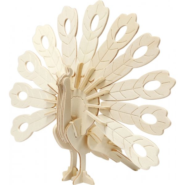 Figurine à construire 3D - paon