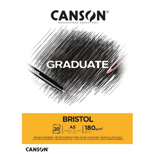 Bloc Bristol Graduate 180g 20 feuilles