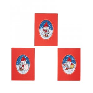 Kit de broderie Carte de Noël - Père Noël tennis en route Kit de broderie Carte de Noël - Père Noël tennis en route
