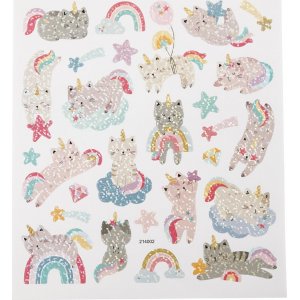 Autocollants - chats licornes Autocollants - chats licornes