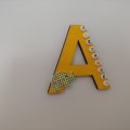 Image client Lettres en bois non traité 80x5 mm - A