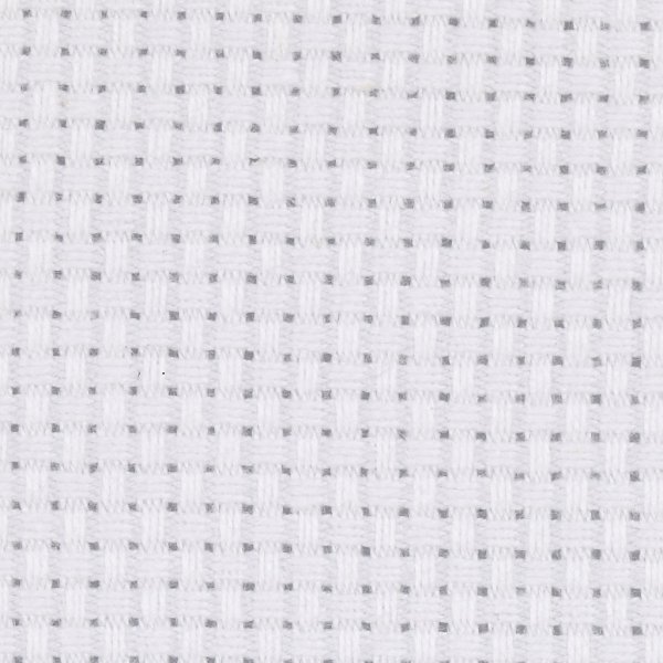 Tissu  broder Ada - blanc - 50x50 cm, 43 carrs par 10 cm