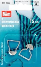 Boucle de bikini rencontrée. 15 mm couleur argent Boucle de bikini rencontrée. 15 mm couleur argent