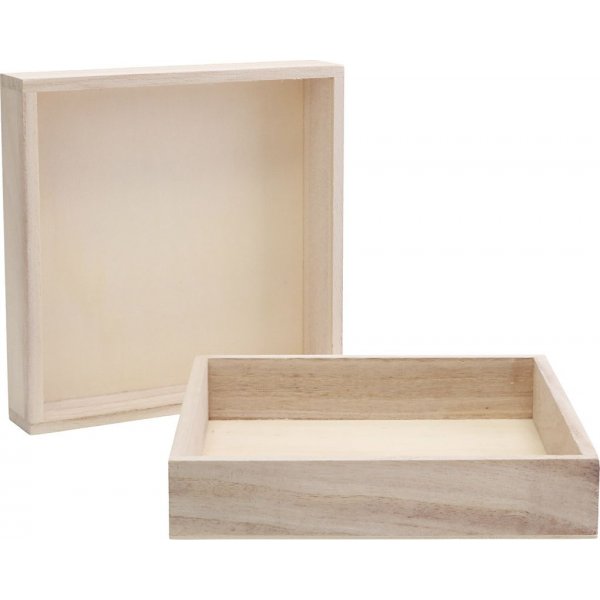 Cadres en bois avec bord - 6,2x16,2x3 cm - 10 pcs