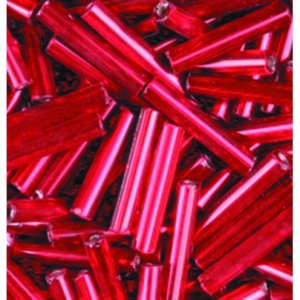 Perles tige doublées d'argent ø 2 x 11 mm - rouge foncé 13 g Perles tige doublées d'argent ø 2 x 11 mm - rouge foncé 13 g