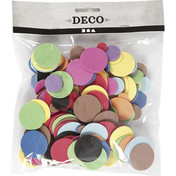 Cercles dcoratifs en caoutchouc - couleurs mlanges - 300 pcs