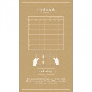 Forfait mensuel pour Filofax Clipbook Personal - Non daté Forfait mensuel pour Filofax Clipbook Personal - Non daté