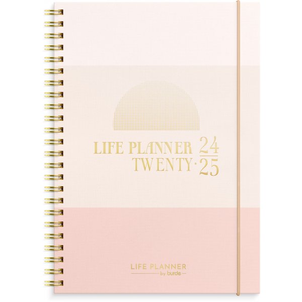 Calendrier 24/25 - Life Planner Rose Horizontal