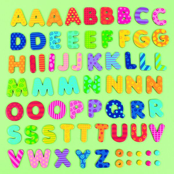 Lettres magn�tiques � motifs 60 pcs