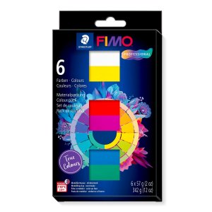 P�te � modeler FIMO Professional True Colors 342 g - 6 couleurs, durcissant au four
