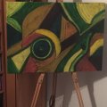 Image client Peinture acrylique Sennelier Abstrait 500ml - Jaune Primaire (574)