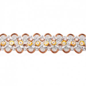 Bordure à paillettes - bicolore, fleurs Bordure à paillettes - bicolore, fleurs