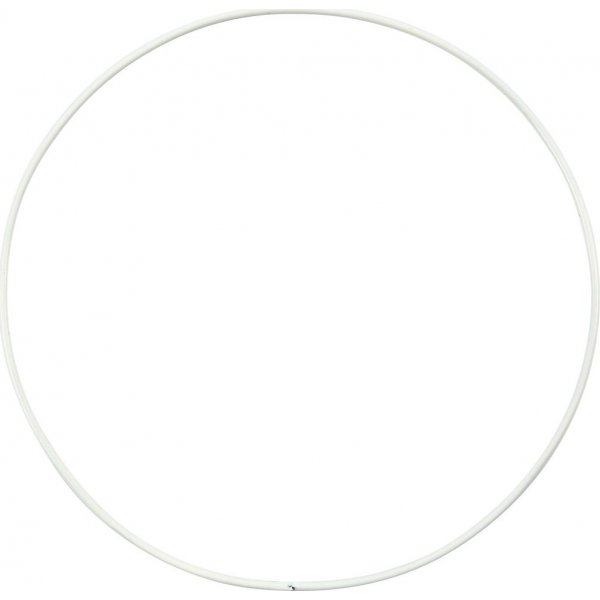 Anneau en métal - blanc - Ø15 cm - 10 pcs