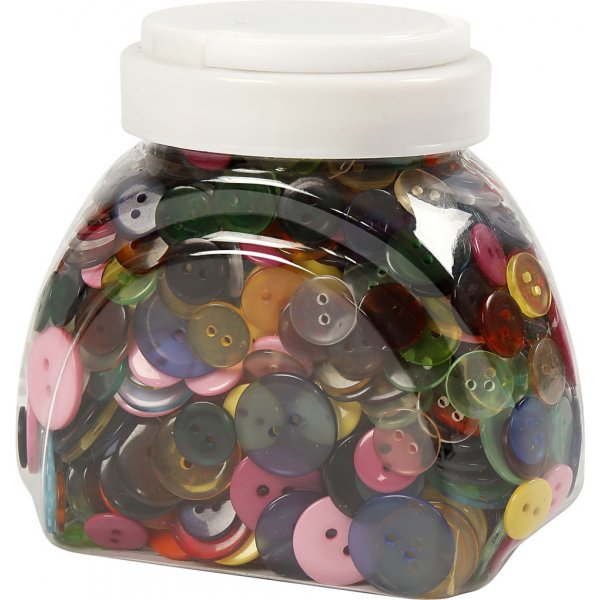 Mlange de boutons - 2 trous - couleurs mlanges - 800 pcs