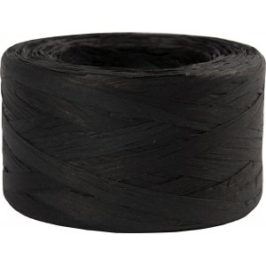 Fil de papier raphia - noir - 100 m Fil de papier raphia - noir - 100 m