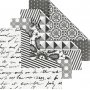 Papier origami - noir/blanc - 10 x 10 cm - 50 feuilles