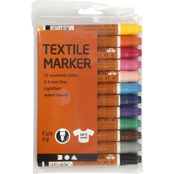 Stylos textiles - couleurs mlanges - 12 pcs