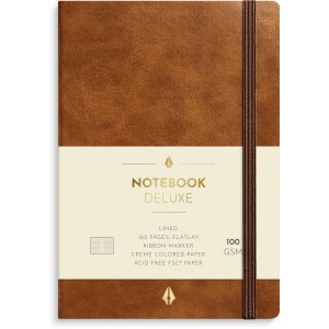 Carnet de notes Deluxe A6 � lignes marron