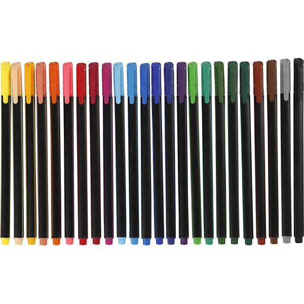Marqueur Colortime Fineliner - couleurs mlanges - 24 pcs