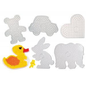 Assiettes perlées XL - Transparentes 12 pcs Assiettes perlées XL - Transparentes 12 pcs