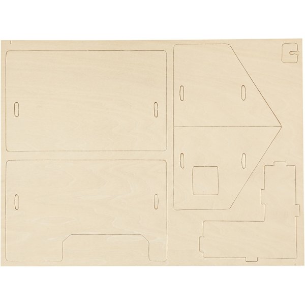 Figurine de construction 3D - Maison avec porche