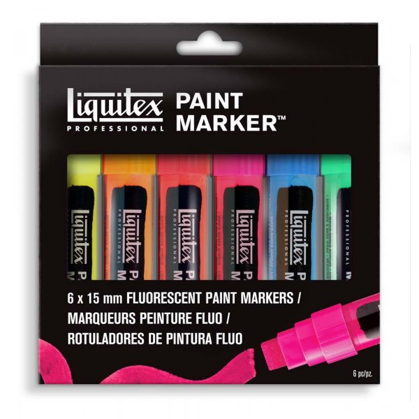 Set de marqueurs de couleur Liquitex Wide 15mm - Fluorescent