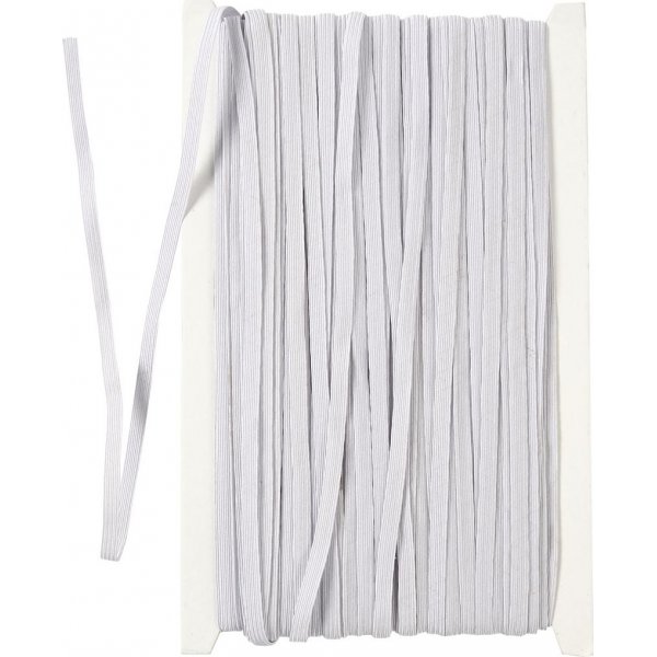 Bande lastique - blanc - 50 m