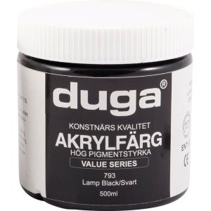 Peinture acrylique noire 500 ml