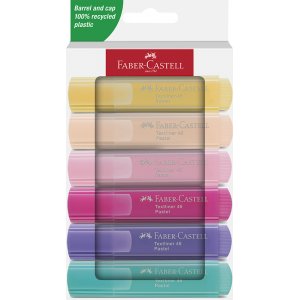 Set surligneurs - Faber-Castell - TL 46 - Pastel 6 stylos Set surligneurs - Faber-Castell - TL 46 - Pastel 6 stylos