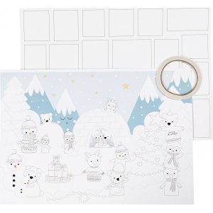 Calendrier de Noël en carton - 30 pcs Calendrier de Noël en carton - 30 pcs