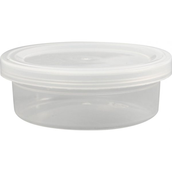 Pot en plastique avec couvercle - 45 ml - 20 pcs