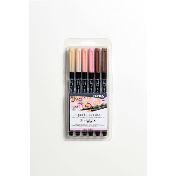 Stylos aquarelle Aqua Brush Duo 6-pack - Tons de peau