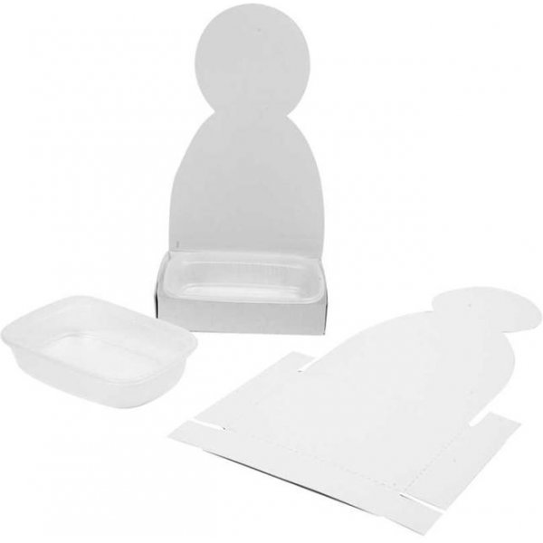 Boîtes de chambre de bébé en forme de figurine - blanches - 6 pcs Boîtes de chambre de bébé en forme de figurine - blanches - 6 pcs