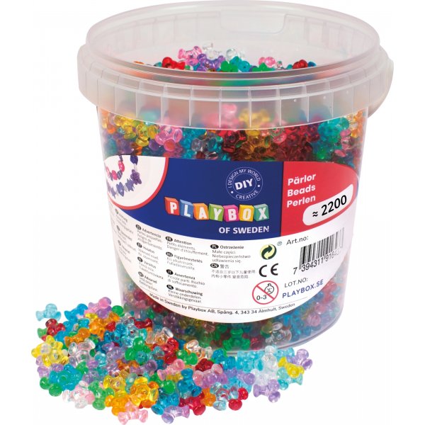 Perles d'hlice - transparentes - 2200 pcs