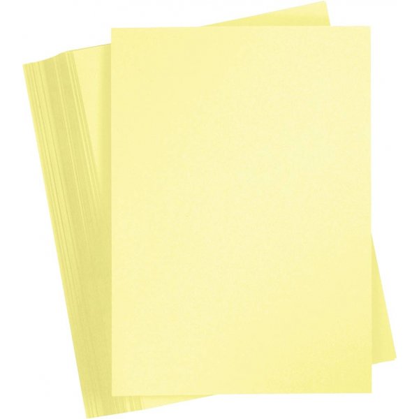 Carton color - jaune clair - A4 - 180 g - 100 feuilles