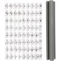 Set de tampons - blanc - lettres - chiffres